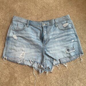Aerie denim shorts with a stretchy back